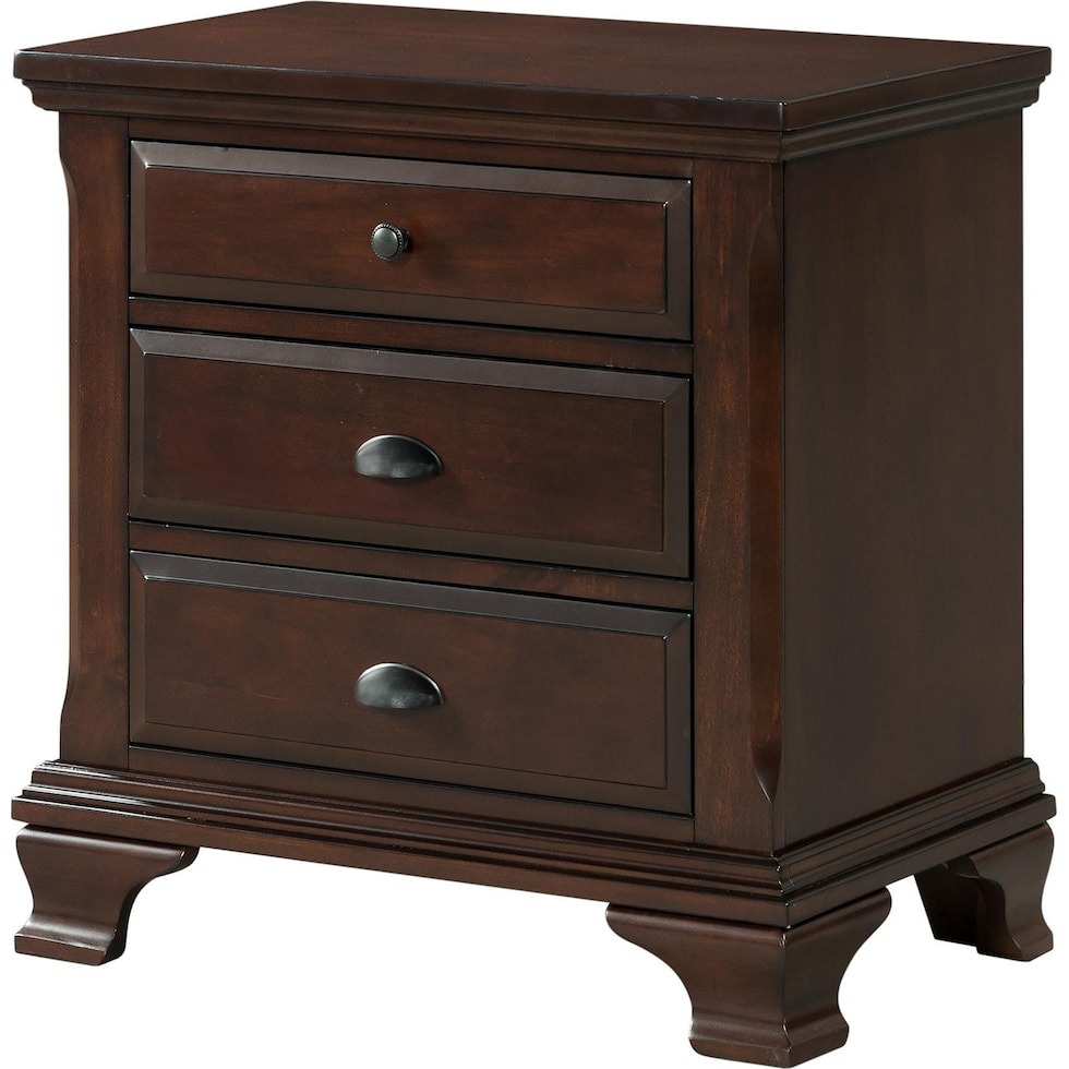 varsha dark brown nightstand   