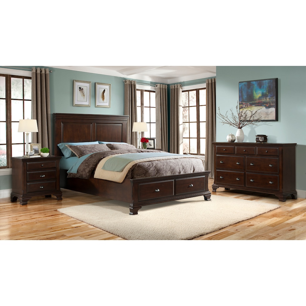 varsha dark brown nightstand   