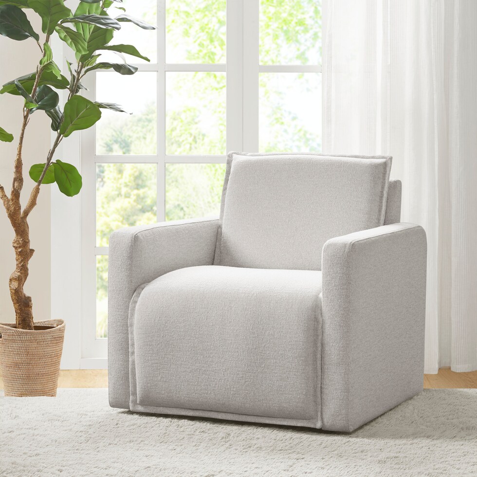 vasanta white accent chair   