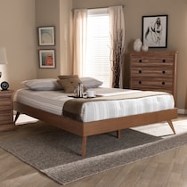 vega dark brown full bed   