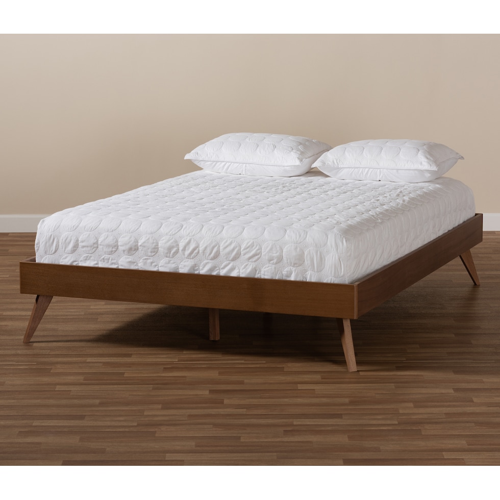 vega dark brown king bed   