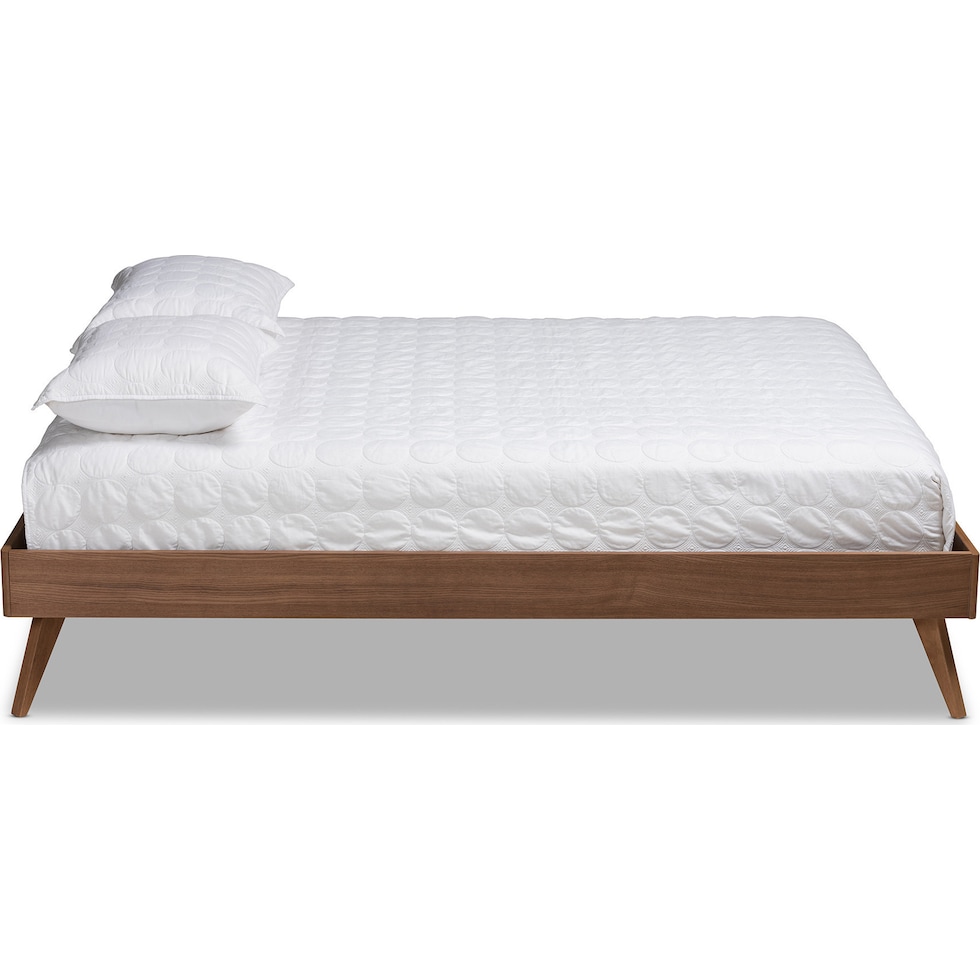 vega dark brown king bed   