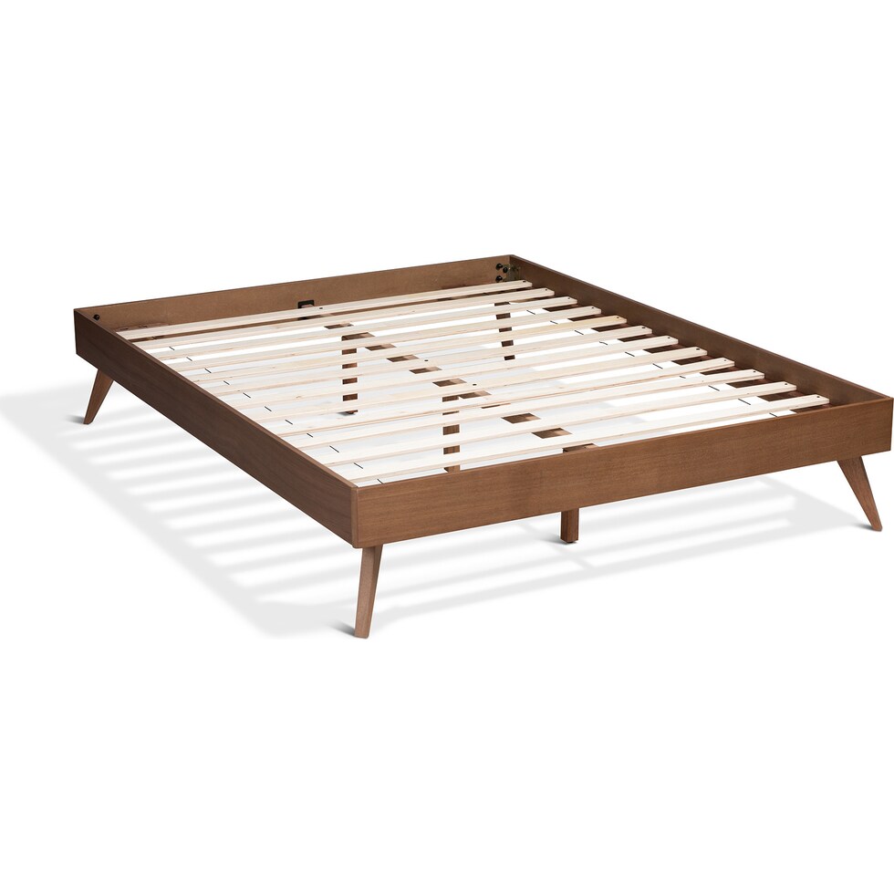 vega dark brown queen bed   