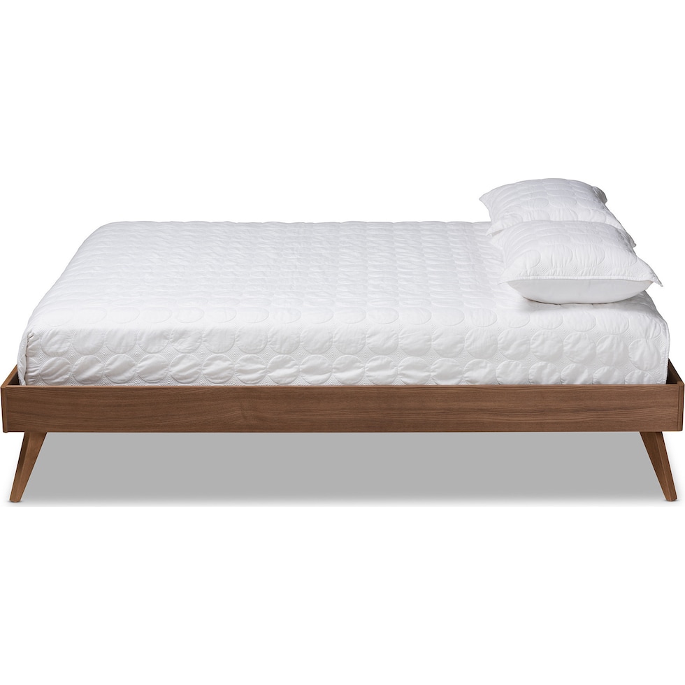 vega dark brown queen bed   
