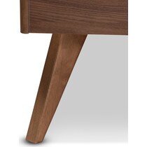 vega dark brown queen bed   