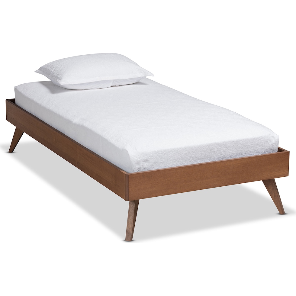 vega dark brown twin bed frame   