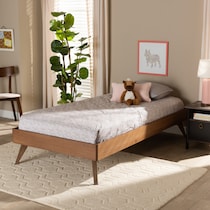 vega dark brown twin bed frame   