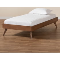 vega dark brown twin bed frame   