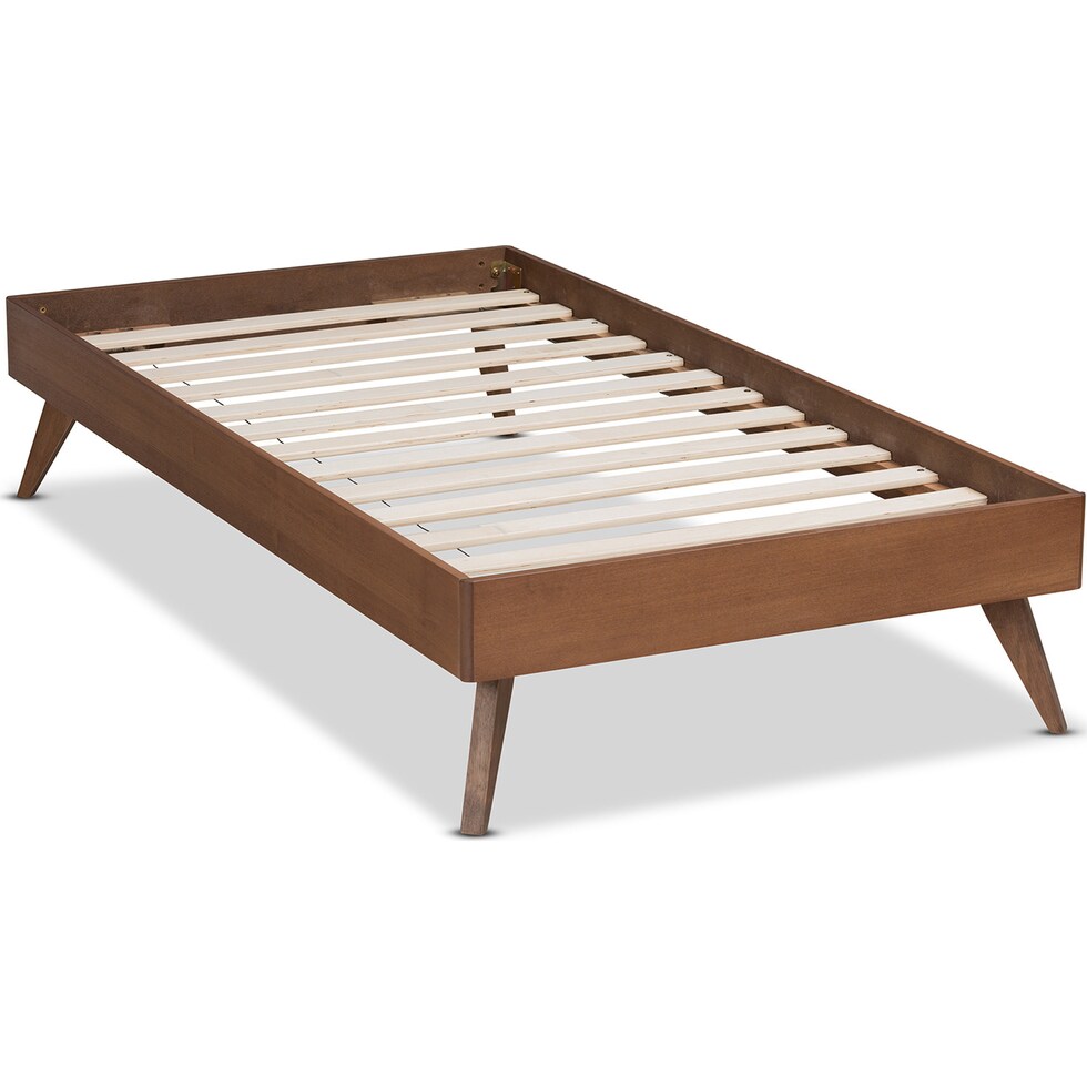 vega dark brown twin bed frame   
