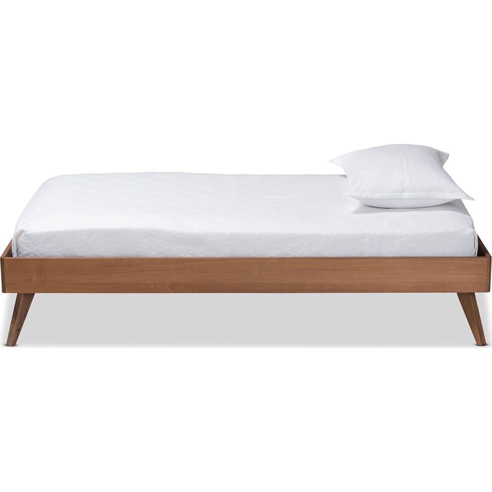 vega dark brown twin bed frame   