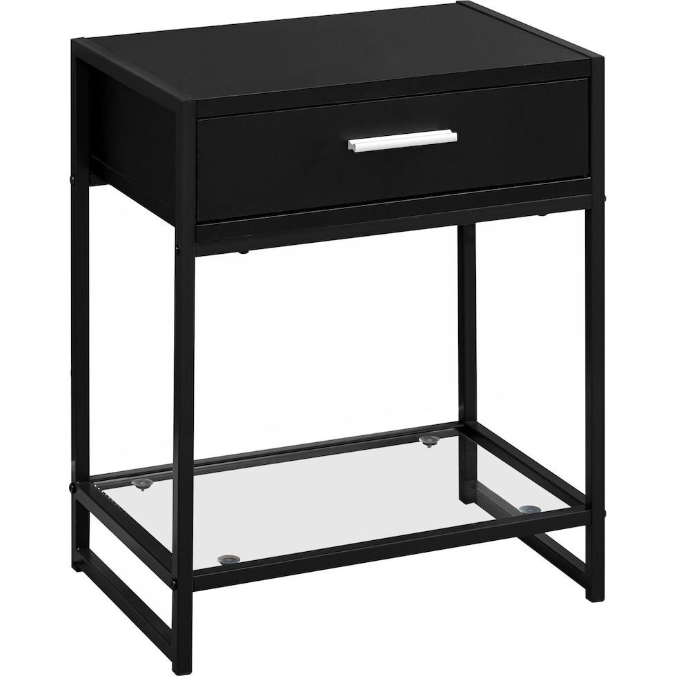 velma black end table   