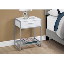 velma white end table   