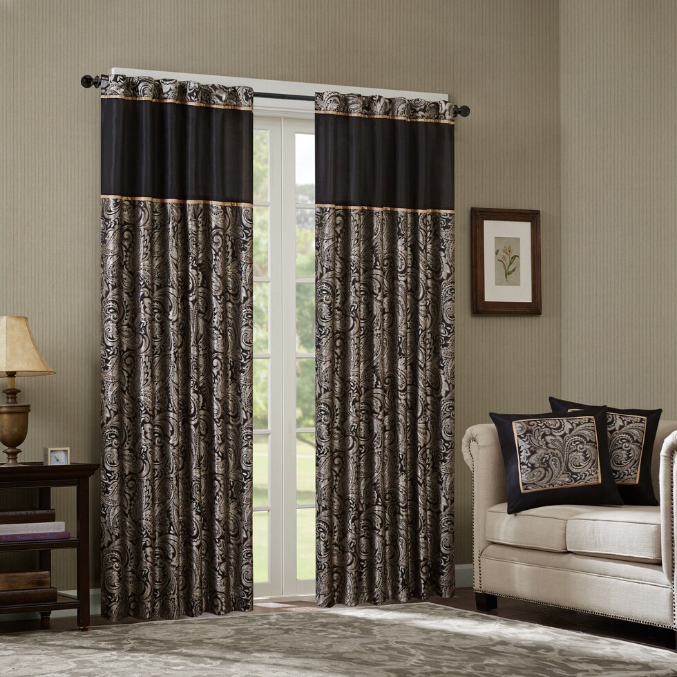 venetia black window panel   