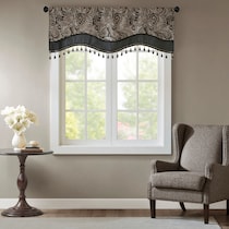 venetia black window valence   