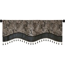 venetia black window valence   