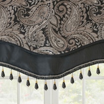 venetia black window valence   