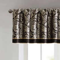 venetia black window valence   