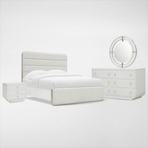 venice bedroom white  pc queen bedroom   