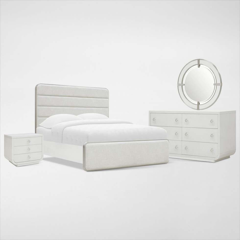 venice bedroom white  pc queen bedroom   