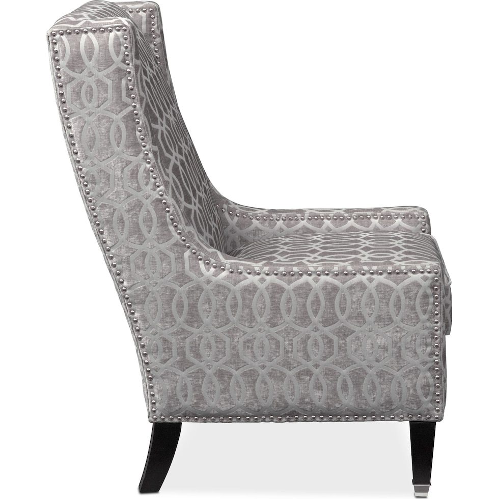 venn gray accent chair   