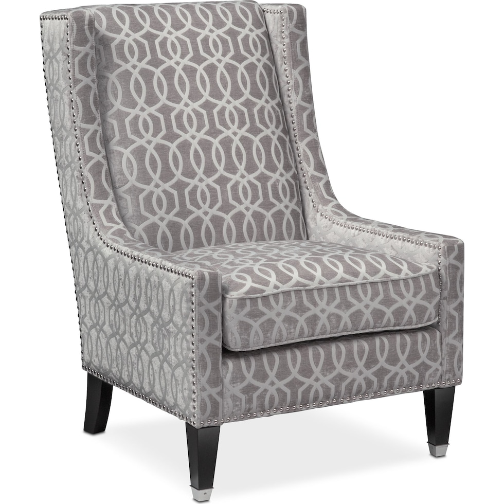 venn gray accent chair   