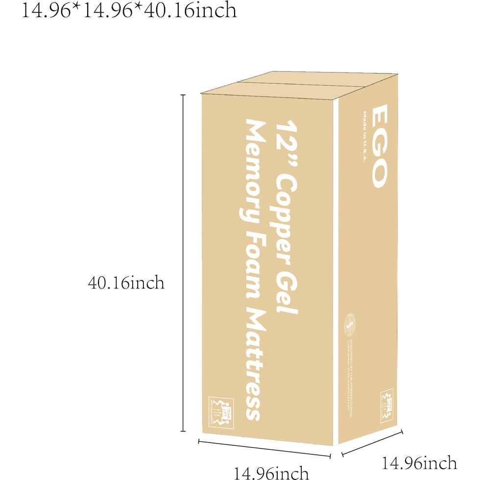 ventilated copper gel aerofusion dimension schematic   