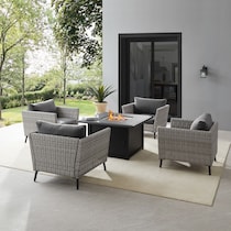 ventura gray outdoor chair set   