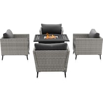 ventura gray outdoor chair set   