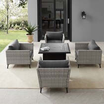 ventura gray outdoor chair set   