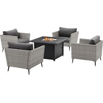 ventura gray outdoor chair set   