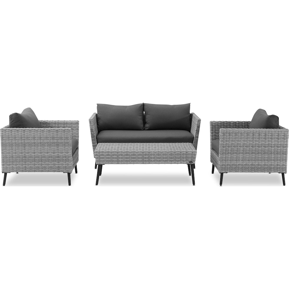 ventura gray outdoor loveseat set   