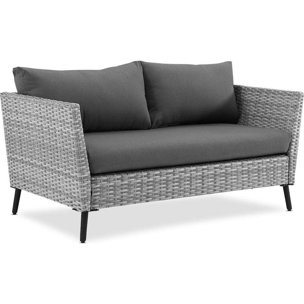 ventura gray outdoor loveseat set   