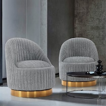 venus gray accent chair   