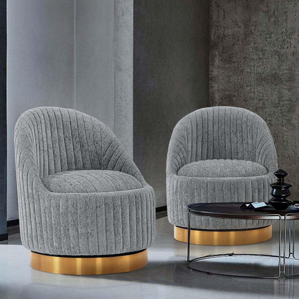venus gray accent chair   