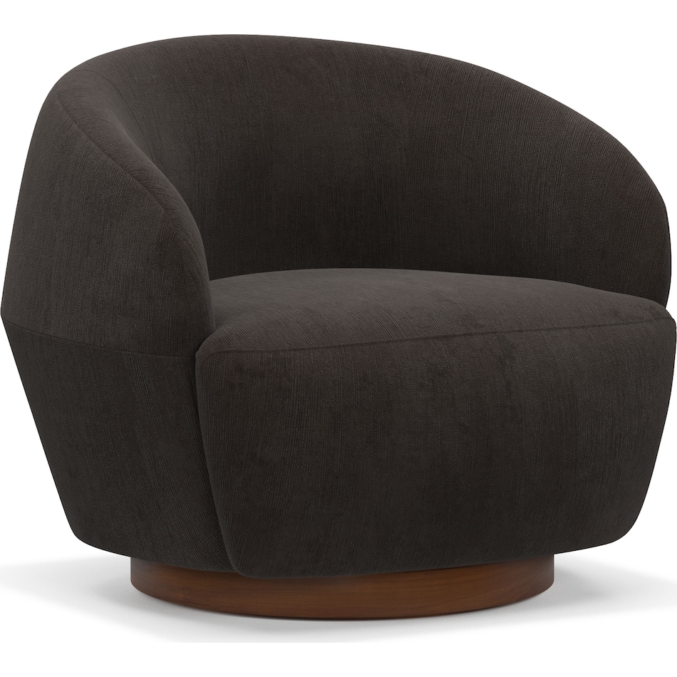 vera dark brown accent chair   