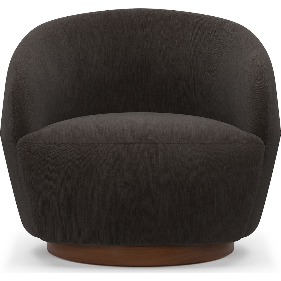 vera dark brown accent chair   