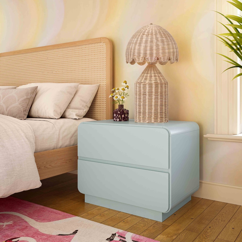 veria blue nightstand   