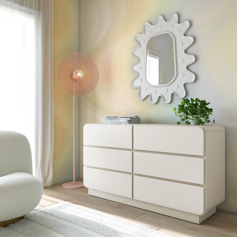 veria white dresser   