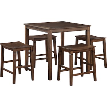 Verity Counter-Height Dining Table and 4 Stools