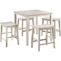 verity white  pc counter height dining room   