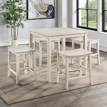 verity white  pc counter height dining room   
