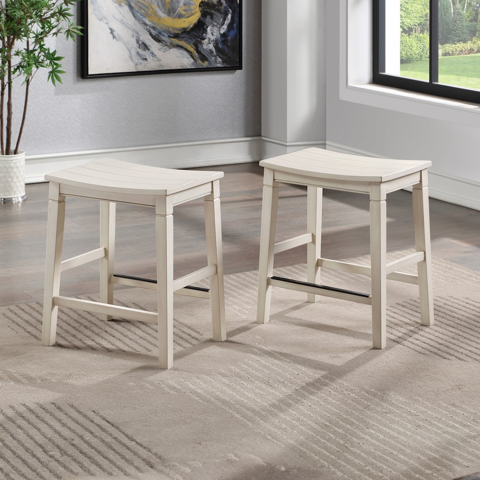 verity white  pc counter height dining room   