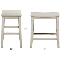 verity white  pc counter height dining room   