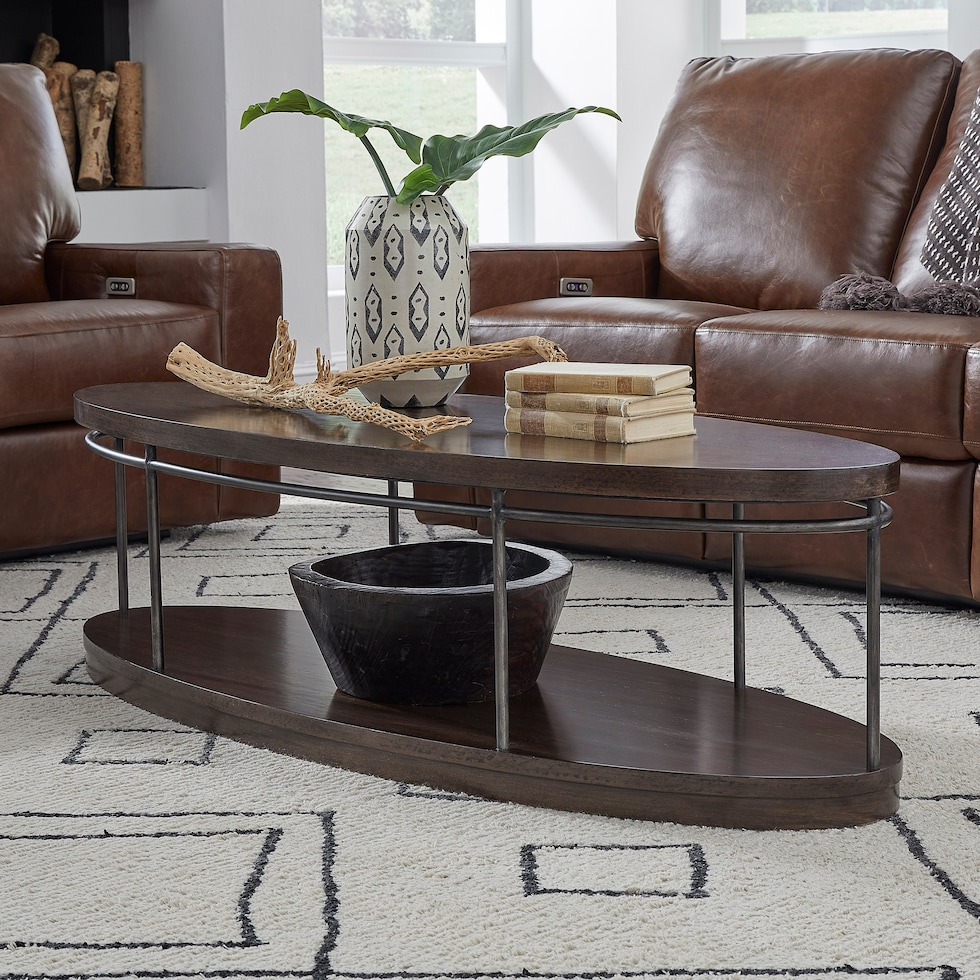 verlice dark brown coffee table   