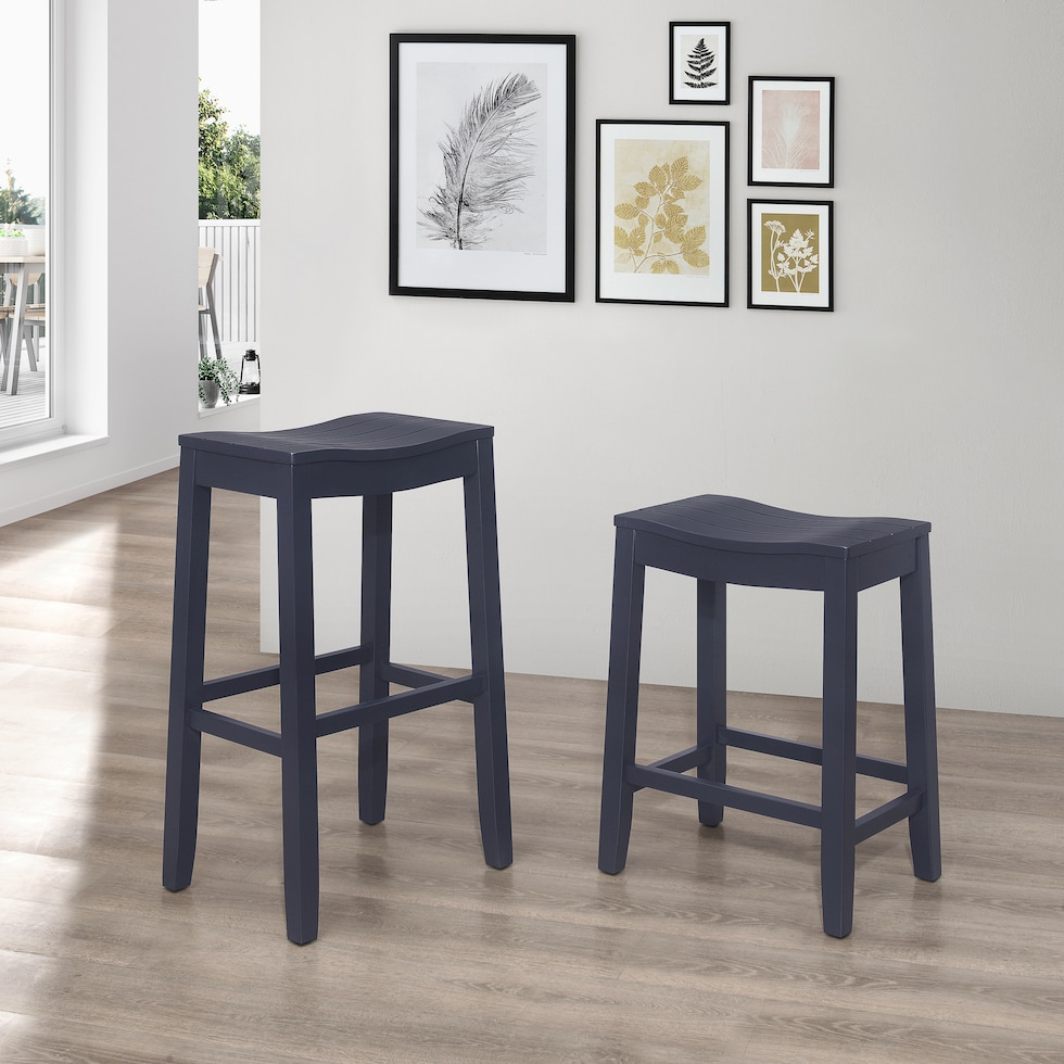 verona blue bar stool   