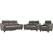 vesper gray  pc power reclining living room   