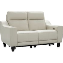 vesper white power reclining loveseat   