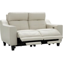 vesper white power reclining loveseat   