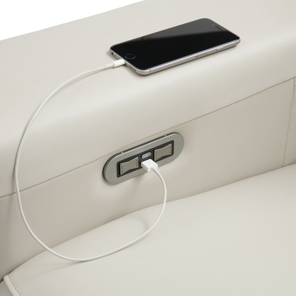 vesper white power reclining loveseat   