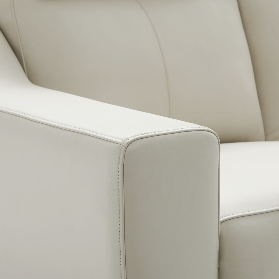 vesper white power reclining loveseat   